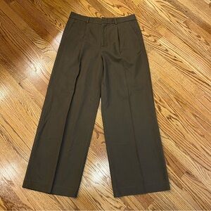 MADEWELL Wide Leg Trousers Green Slouchy Straight Women’s Size 8